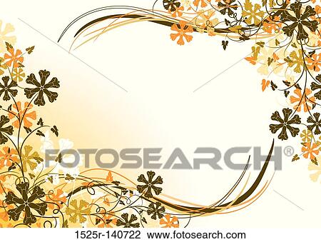 Floral background, frame, vector View Large Illustration Drawing - Floral background, frame, vector. Fotosearch