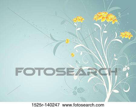 floral background View Large Illustration Stock Illustration - floral background. Fotosearch