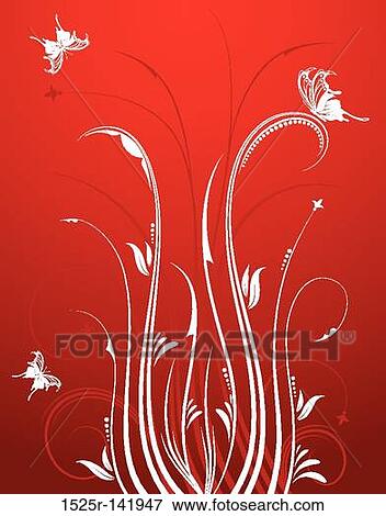 Floral background View Large Illustration Stock Illustration - Floral background. Fotosearch
