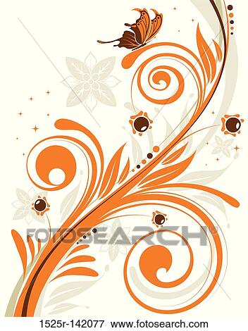 Stock Illustration - Floral background. Fotosearch