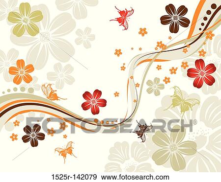 Floral background View Large Illustration Stock Illustration - Floral background. Fotosearch