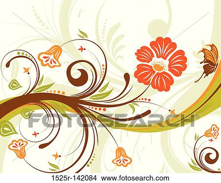 Stock Illustration - Floral background. Fotosearch