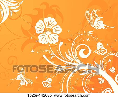 Floral background View Large Illustration Stock Illustration - Floral background. Fotosearch