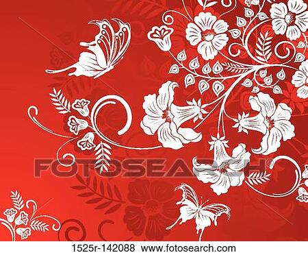 Floral background View Large Illustration Stock Illustration - Floral background. Fotosearch