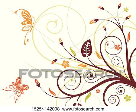 Floral background View Large Illustration Stock Illustration - Floral background. Fotosearch