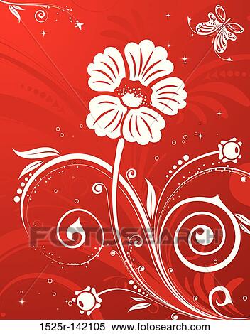 Floral background View Large Illustration Stock Illustration - Floral background. Fotosearch