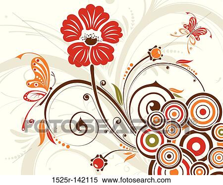 Floral background View Large Illustration Stock Illustration - Floral background. Fotosearch