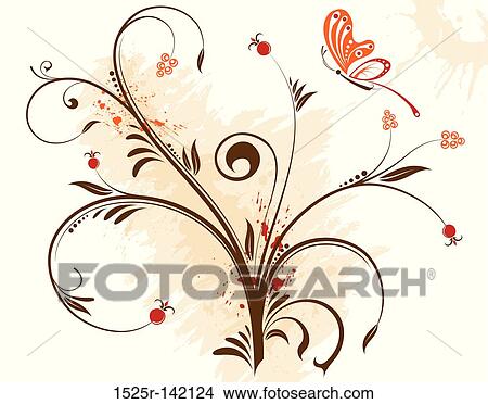 Floral background View Large Illustration Stock Illustration - Floral background. Fotosearch
