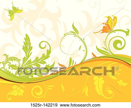 Floral background View Large Illustration Stock Illustration - Floral background. Fotosearch