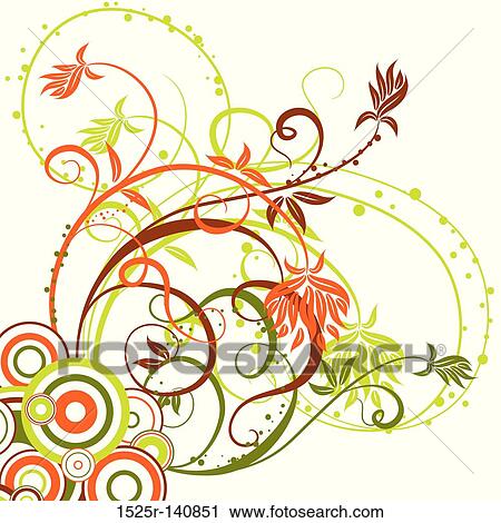 Clip Art - Floral background, vector. Fotosearch