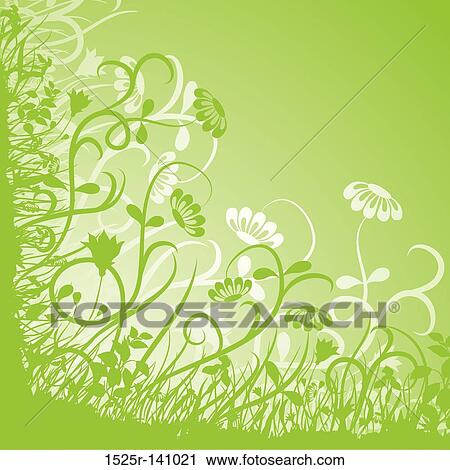 Clip Art - Floral background, vector. Fotosearch