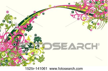 Clip Art - Floral background, vector. Fotosearch