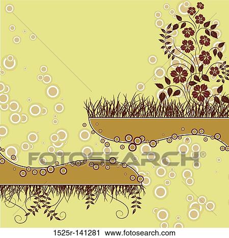 Floral background, vector View Large Illustration Clip Art - Floral background, vector. Fotosearch