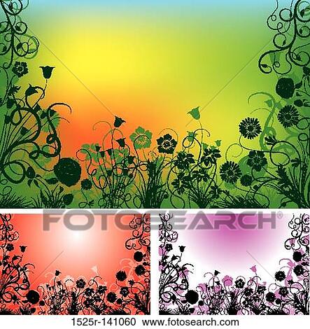 Floral background, vector View Large Illustration Clipart - Floral background, vector. Fotosearch