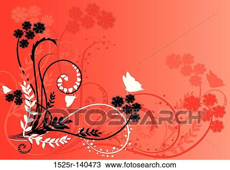 Floral background, vector View Large Illustration Drawing - Floral background, vector. Fotosearch