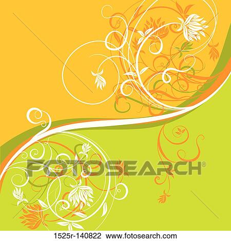 Floral background, vector View Large Illustration Drawing - Floral background, vector. Fotosearch