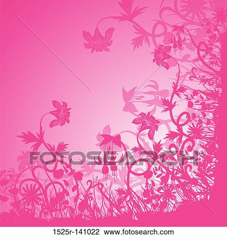 Floral background, vector View Large Illustration Drawing - Floral background, vector. Fotosearch