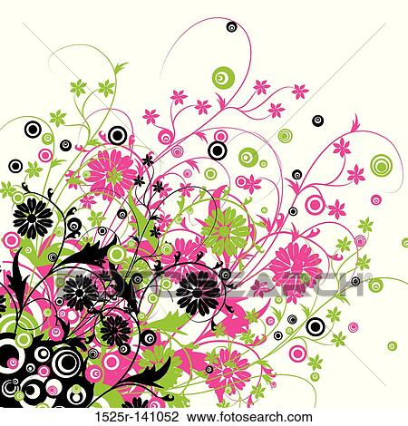 Floral background, vector View Large Illustration Drawing - Floral background, vector. Fotosearch