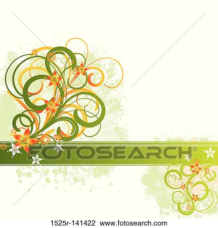 Floral background, vector View Large Illustration Drawing - Floral background, vector. Fotosearch