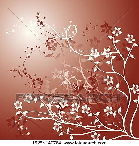Floral background, vector View Large Illustration Stock Illustration - Floral background, vector. Fotosearch