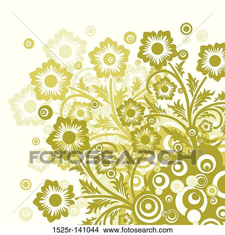 Floral background, vector View Large Illustration Stock Illustration - Floral background, vector. Fotosearch