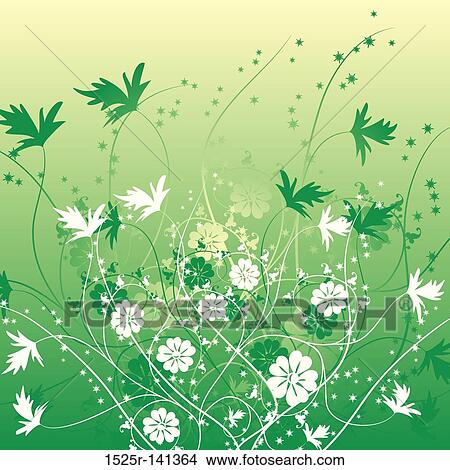Floral background, vector View Large Illustration Stock Illustration - Floral background, vector. Fotosearch