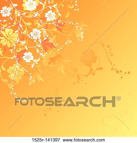 Floral background, vector View Large Illustration Stock Illustration - Floral background, vector. Fotosearch