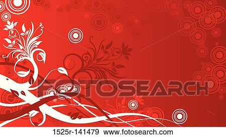 Floral background, vector View Large Illustration Stock Illustration - Floral background, vector. Fotosearch