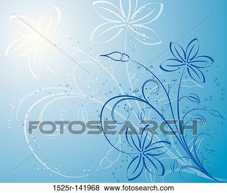 Floral background, vector View Large Illustration Stock Illustration - Floral background, vector. Fotosearch