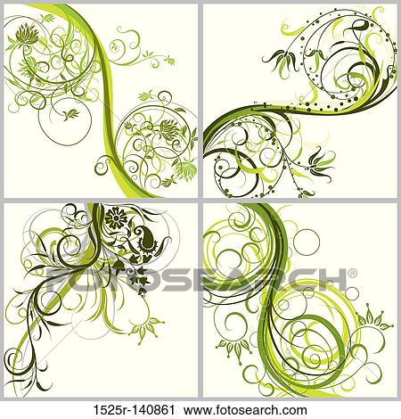 Floral backgrounds, vector View Large Illustration Clip Art - Floral backgrounds, vector. Fotosearch