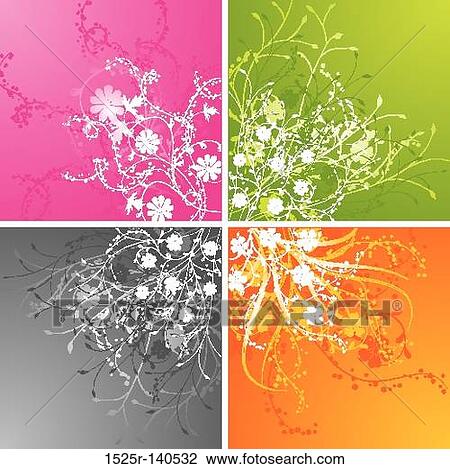 Floral backgrounds, vector View Large Illustration Drawing - Floral backgrounds, vector. Fotosearch