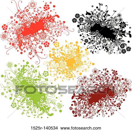Floral backgrounds, vector View Large Illustration Stock Illustration - Floral backgrounds, vector. Fotosearch