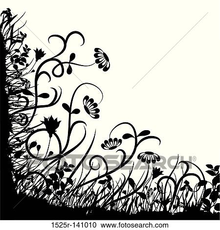 Clipart - Floral chaos, vector. Fotosearch