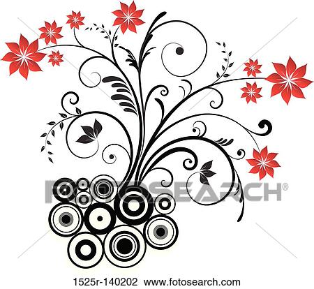 Floral design View Large Illustration Drawing - Floral design. Fotosearch
