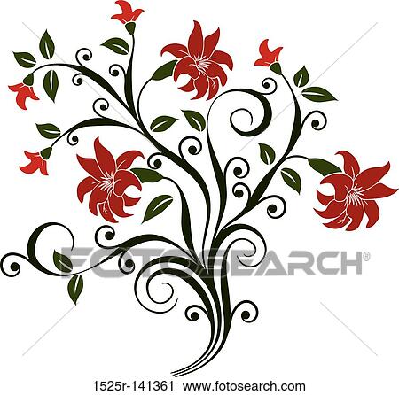 Floral element for design, vector View Large Illustration Clip Art - Floral element for design, vector. Fotosearch