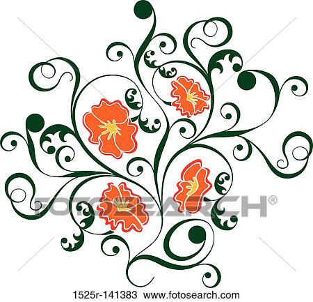Floral element for design, vector View Large Illustration Drawing - Floral element for design, vector. Fotosearch