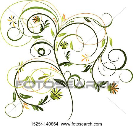 Floral element for design, vector View Large Illustration Stock Illustration - Floral element for design, vector. Fotosearch