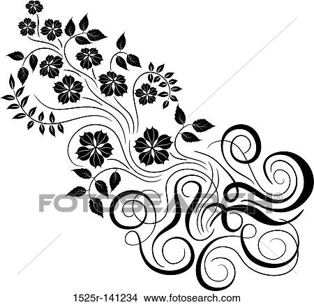 Floral element for design, vector View Large Illustration Stock Illustration - Floral element for design, vector. Fotosearch