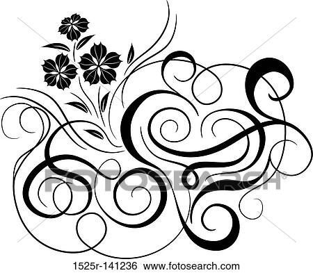 Stock Illustration - Floral element for design, vector. Fotosearch
