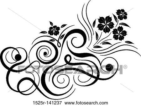 Floral element for design, vector View Large Illustration Stock Illustration - Floral element for design, vector. Fotosearch