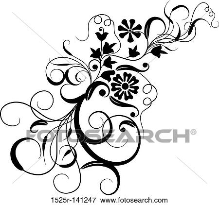 Stock Illustration - Floral element for design, vector. Fotosearch