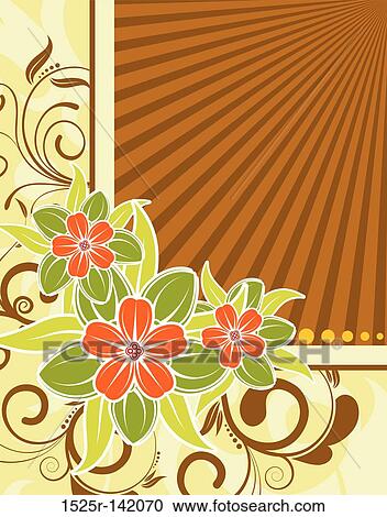 Floral frame View Large Illustration Clipart - Floral frame. Fotosearch