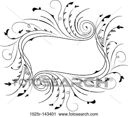 Floral frame, element for design, vector View Large Illustration Clip Art - Floral frame, element for design, vector. Fotosearch