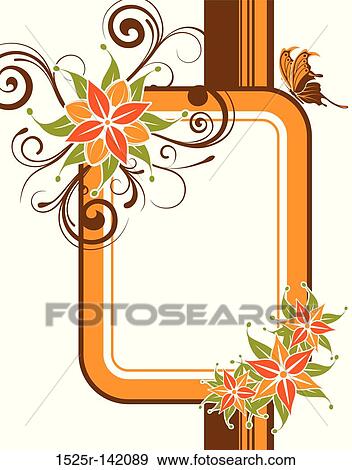 Stock Illustration - Floral frame. Fotosearch