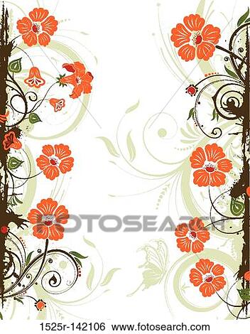 Floral frame View Large Illustration Stock Illustration - Floral frame. Fotosearch