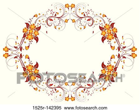Floral frame View Large Illustration Stock Illustration - Floral frame. Fotosearch