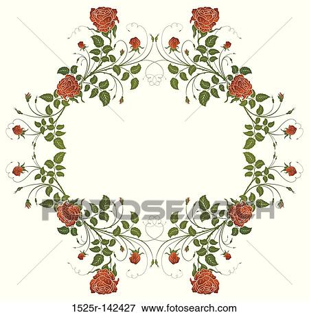 Stock Illustration - Floral frame. Fotosearch
