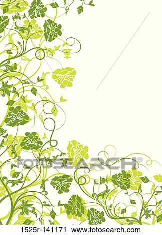 Floral frame, vector View Large Illustration Clip Art - Floral frame, vector. Fotosearch