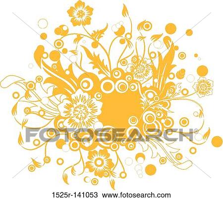 Floral frame, vector View Large Illustration Drawing - Floral frame, vector. Fotosearch