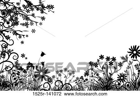 Floral frame, vector View Large Illustration Drawing - Floral frame, vector. Fotosearch